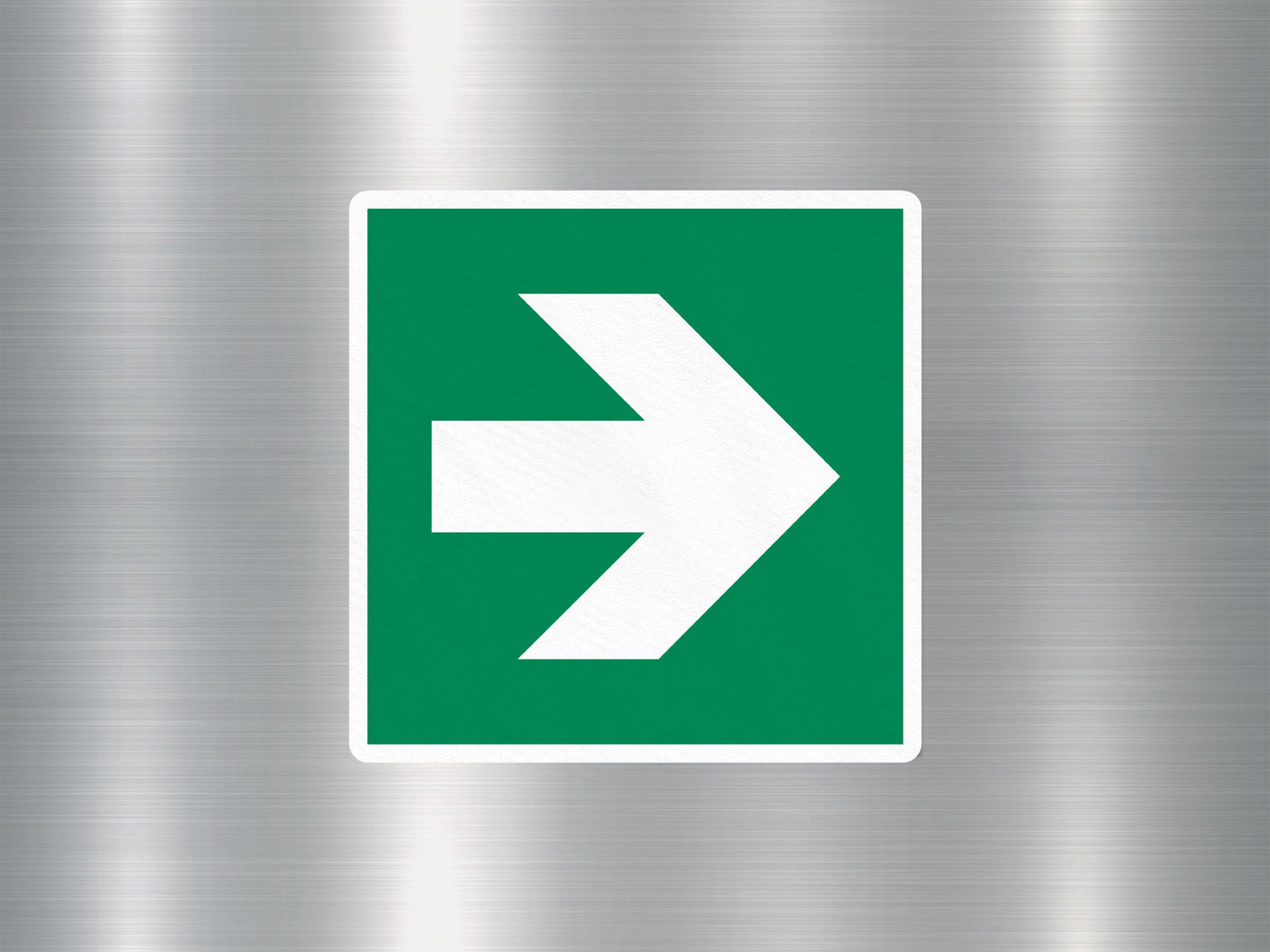 Direction Arrow Green Sign Sticker