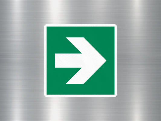 Direction Arrow Green Sign Sticker