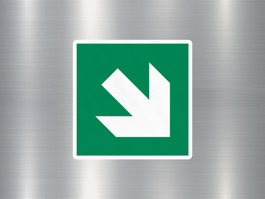 Arrow Direction Down Left Sign Sticker