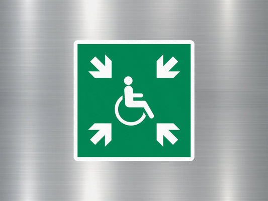 Invalide verzamelplaats Sign Sticker