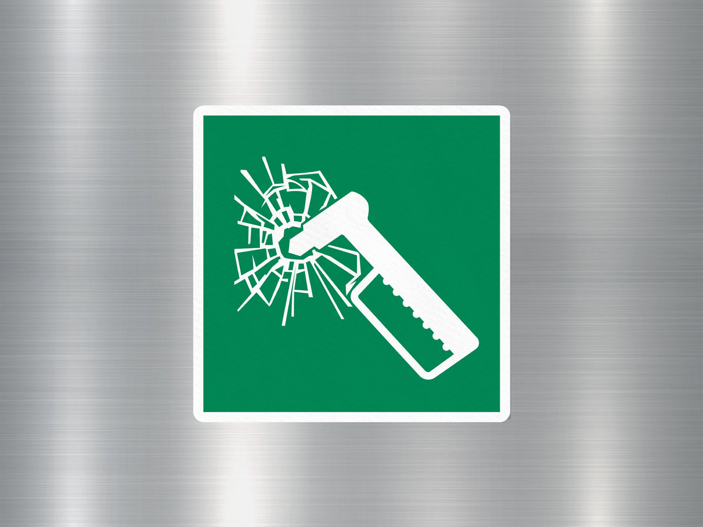 Emergency Hammer Sign Sticker