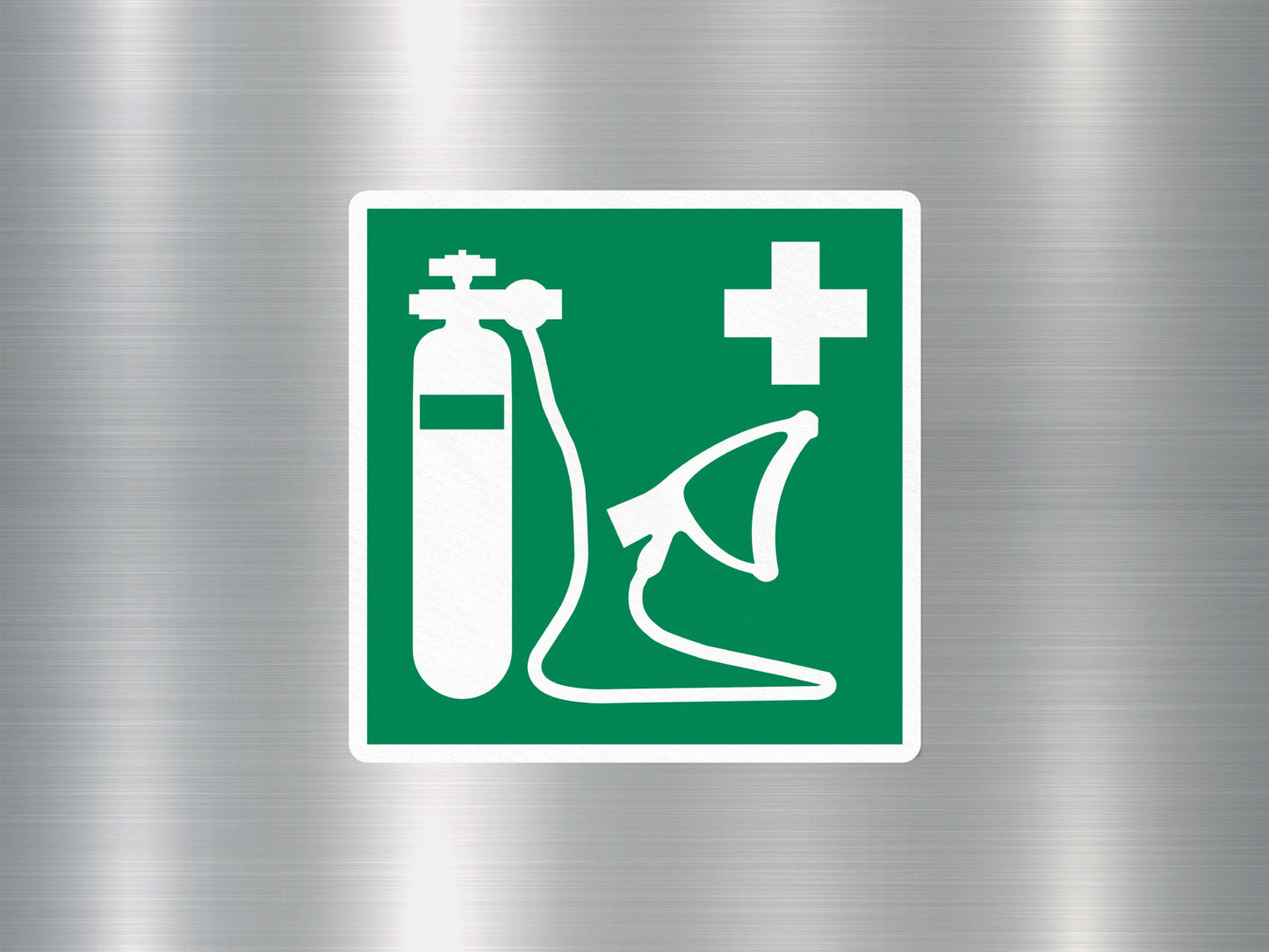 Oxygen Resuscitator Sign Sticker