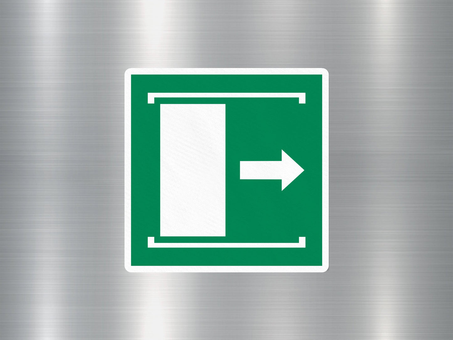 Door Slides Right Sign Sticker