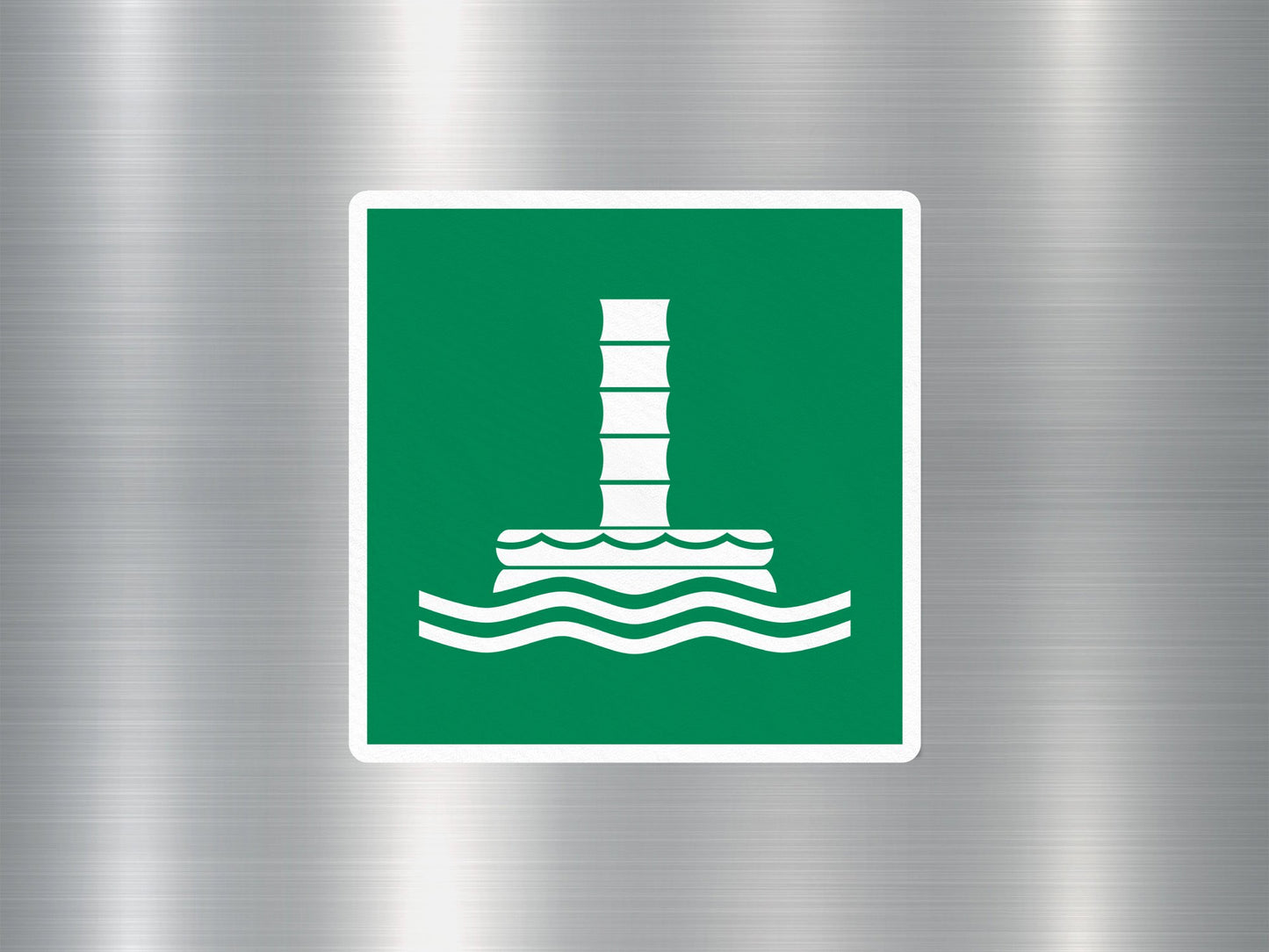 Marine Evacuation Sign Sticker