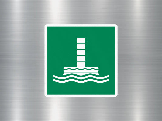 Marine Evacuation Sign Sticker