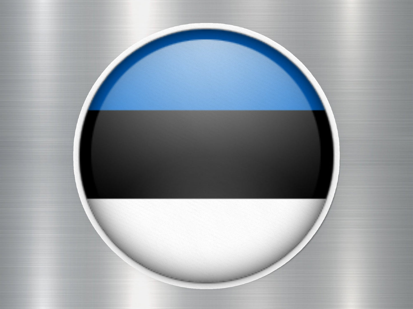 Estonia Button Flag Sticker