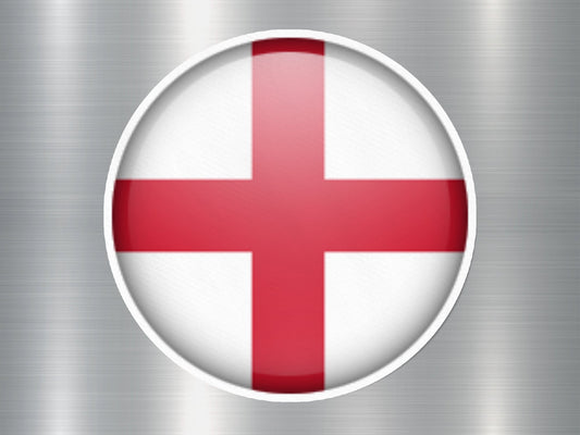 England Button Flag Sticker