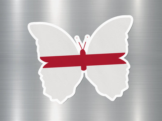 England  Butterfly Flag Sticker