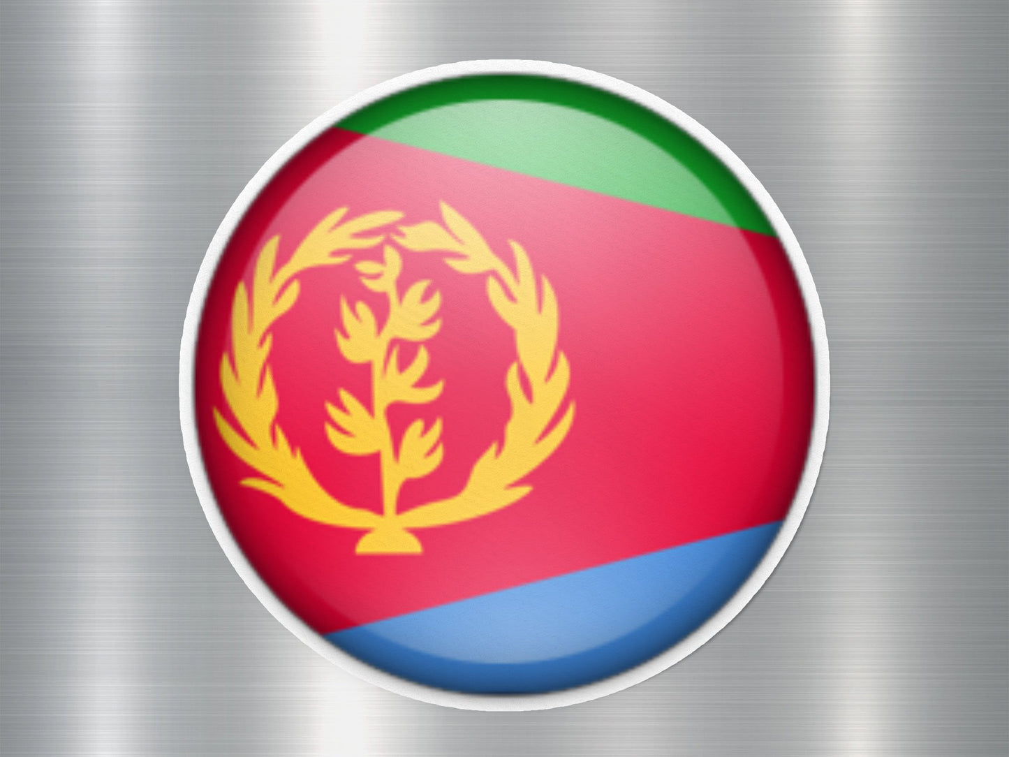 Eritrea Button Flag Sticker