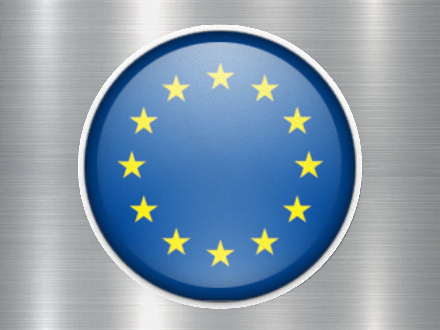 European Union Button Flag Sticker