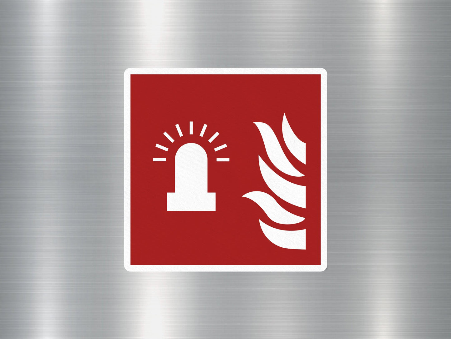 Fire Alarm Flashing Light Sign Sticker