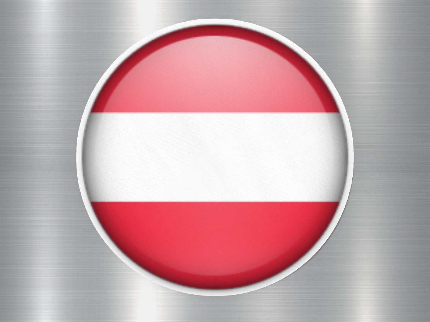 Austria Button Flag Sticker