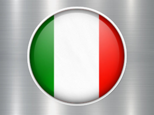 Italy Button Flag Sticker