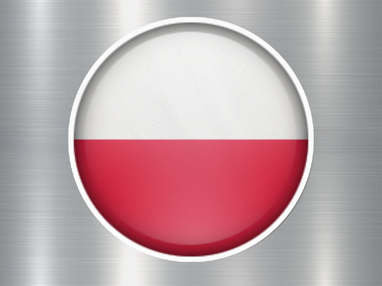 Poland Button Flag Sticker