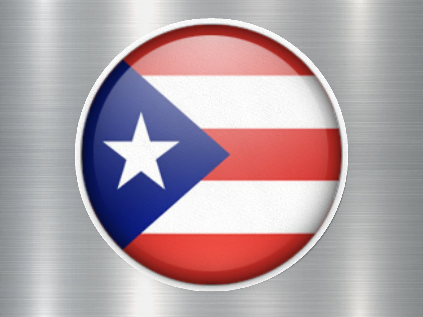 Puerto Rico Button Flag Sticker