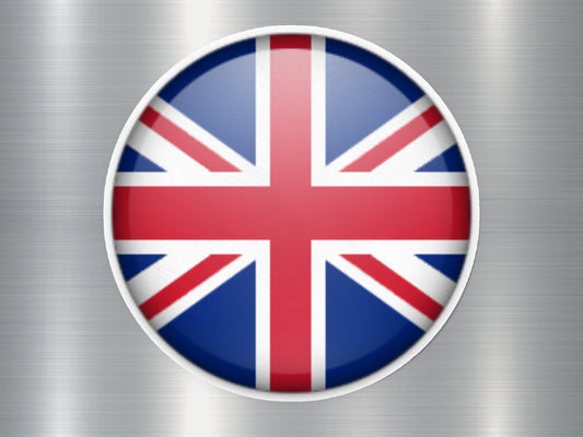 United kingdom Button Flag Sticker