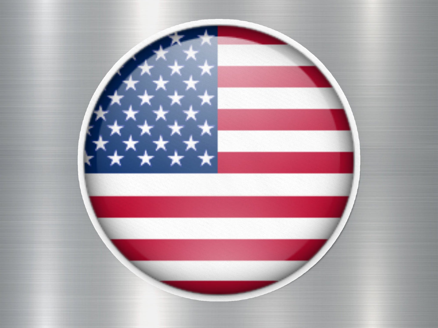 United States of America Button Flag Sticker