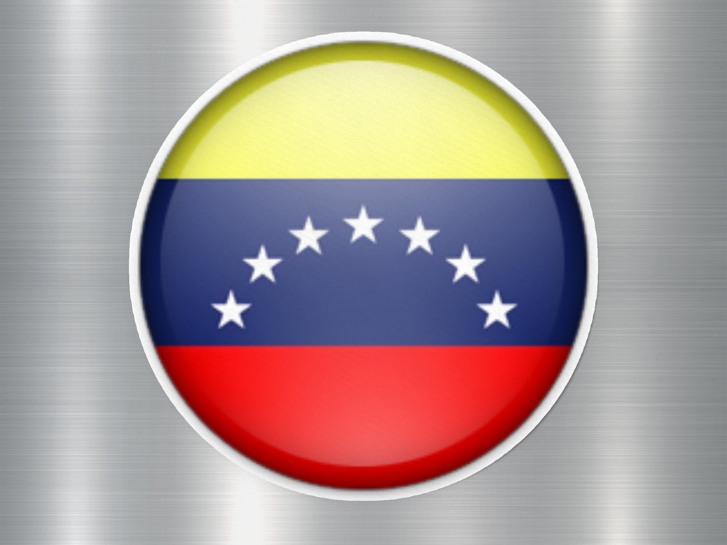 Venezuela Button Flag Sticker