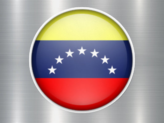 Venezuela Button Flag Sticker