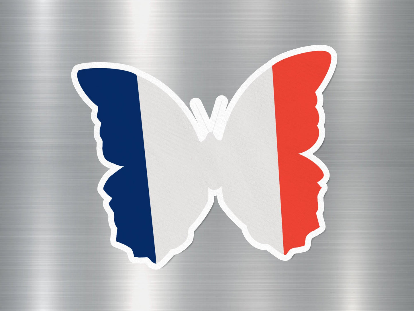 France Butterfly Flag Sticker