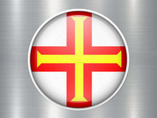 Guernsey Button Flag Sticker