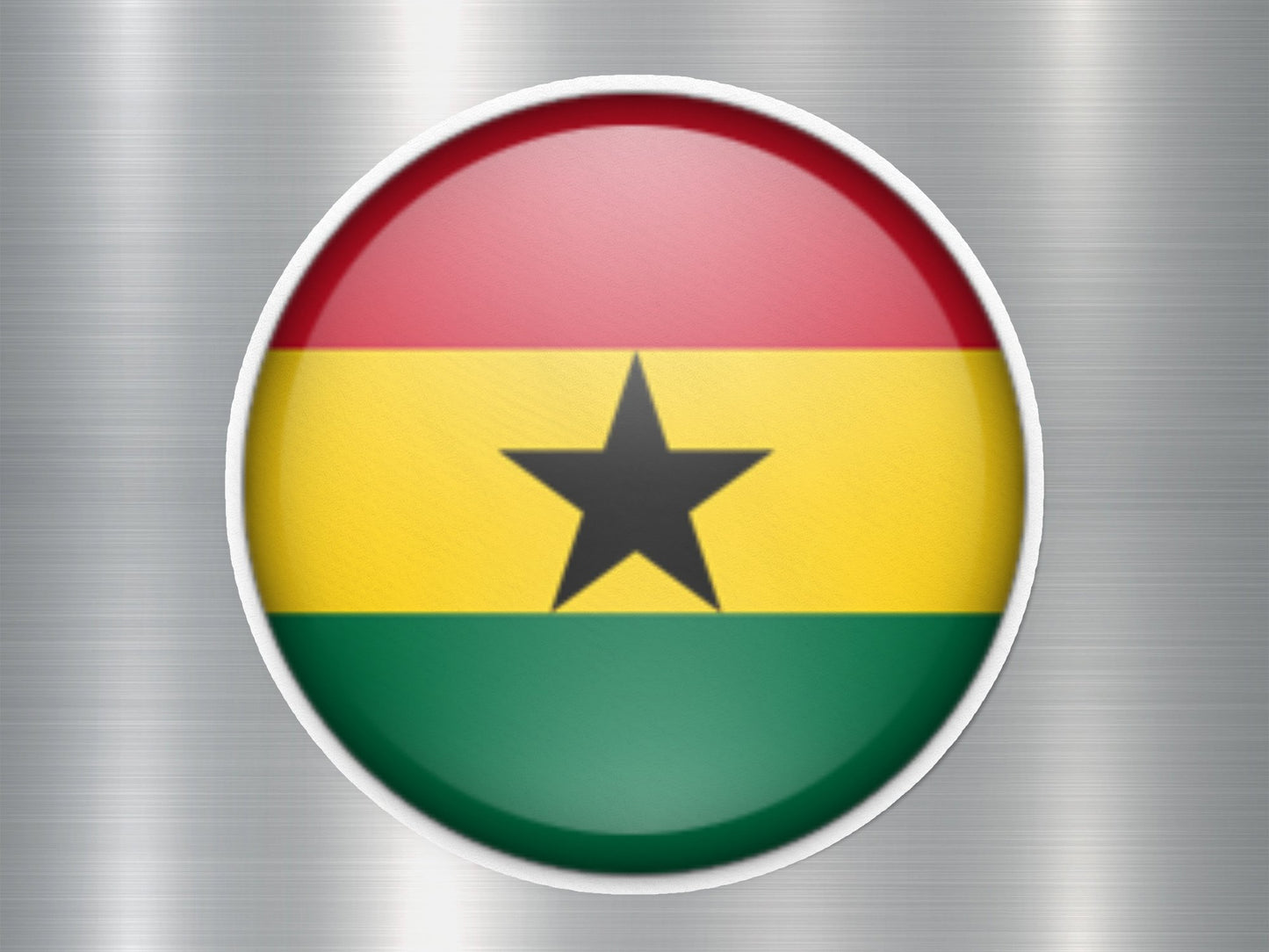 Ghana Button Flag Sticker