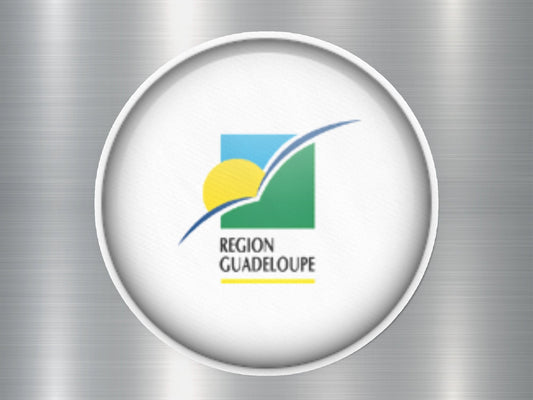 Guadeloupe Button Flag Sticker