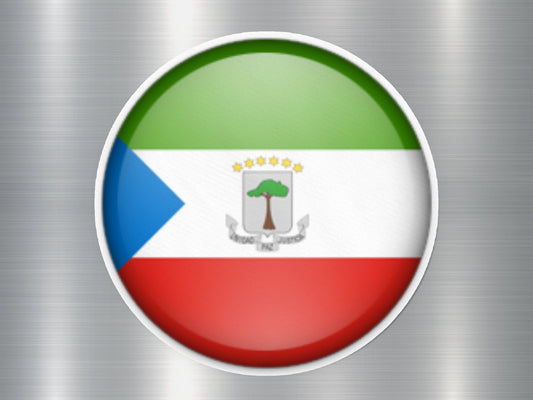 Equatorial Guinea Button Flag Sticker