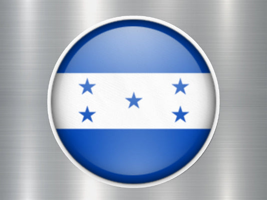 Honduras Button Flag Sticker