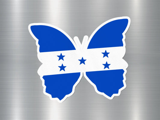 Honduras Butterfly Flag Sticker