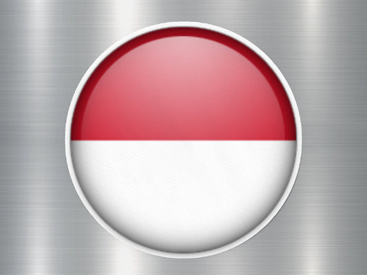 Indonesia Button Flag Sticker