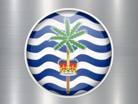 British Indian Ocean Territory Button Flag Sticker