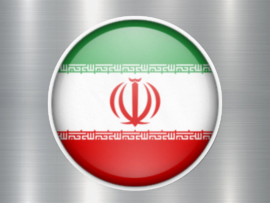 Iran Button Flag Sticker