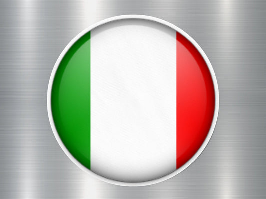 Italy Button Flag Sticker