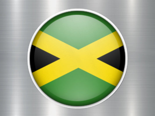 Jamaica Button Flag Sticker