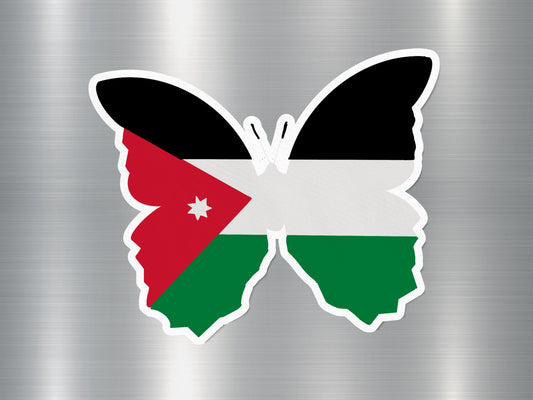 Jordan Butterfly Flag Sticker