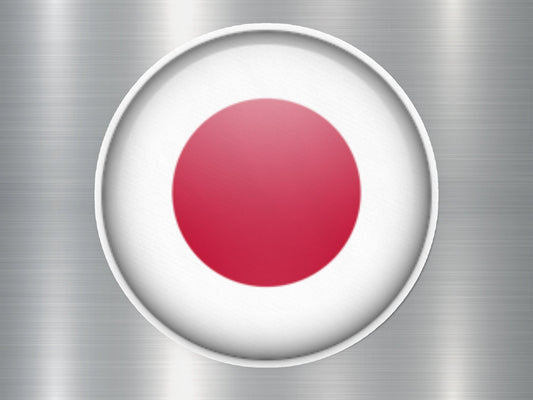 Japan Button Flag Sticker