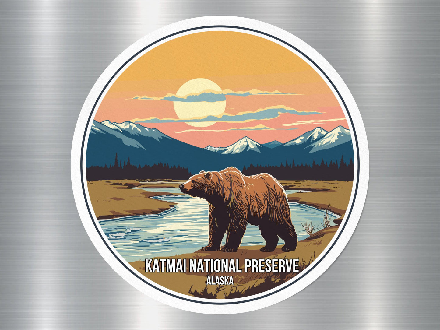 Katmai Alaska US National Preserve Sticker