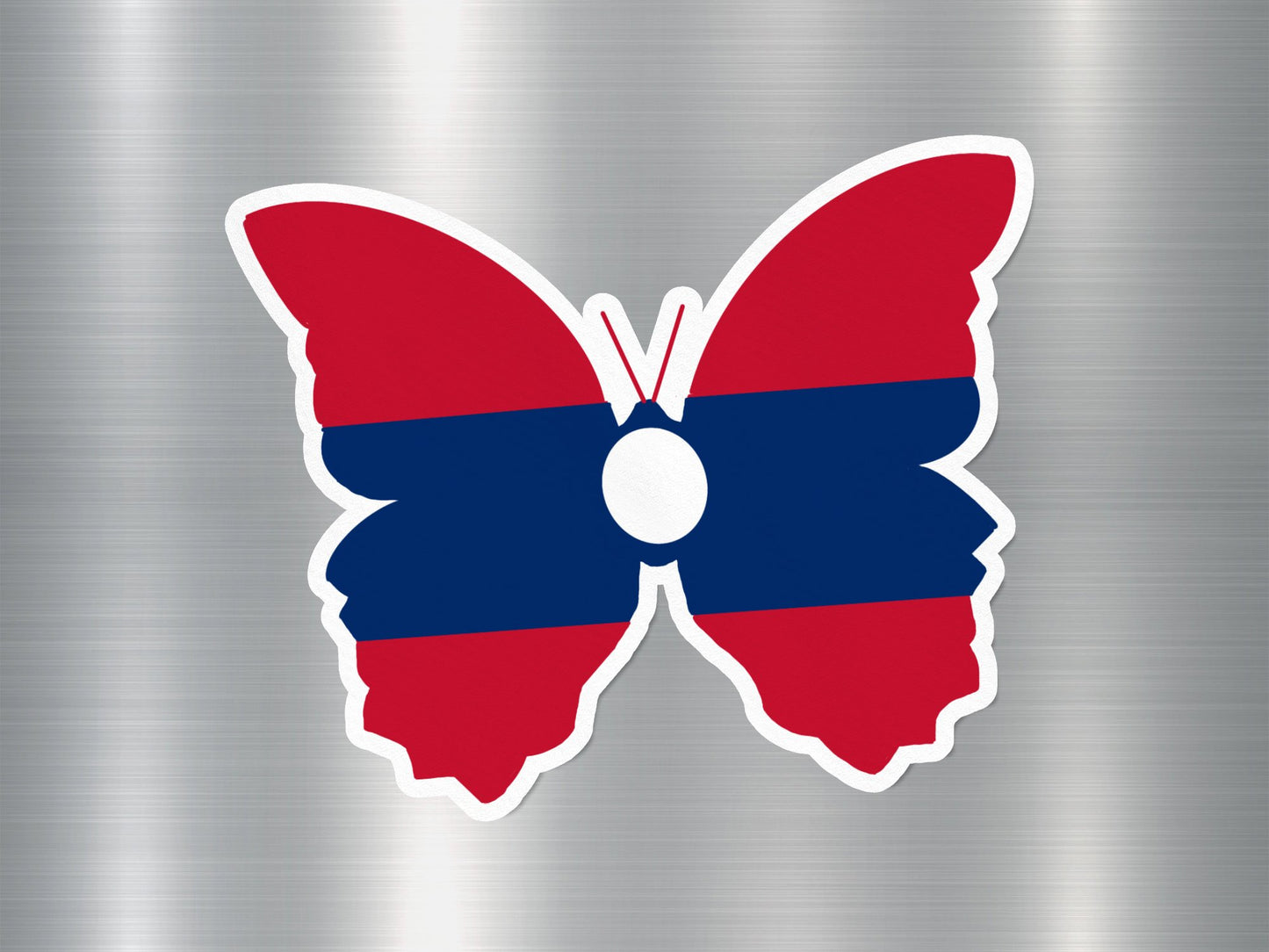 Laos Butterfly Flag Sticker