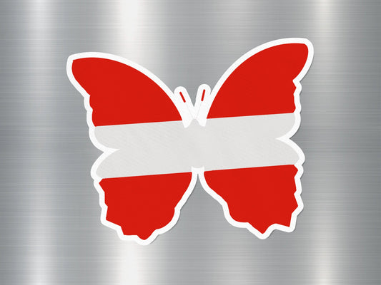 Austria Butterfly Flag Sticker