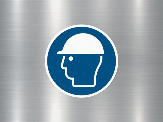 Safety Helmet Sign Sticker