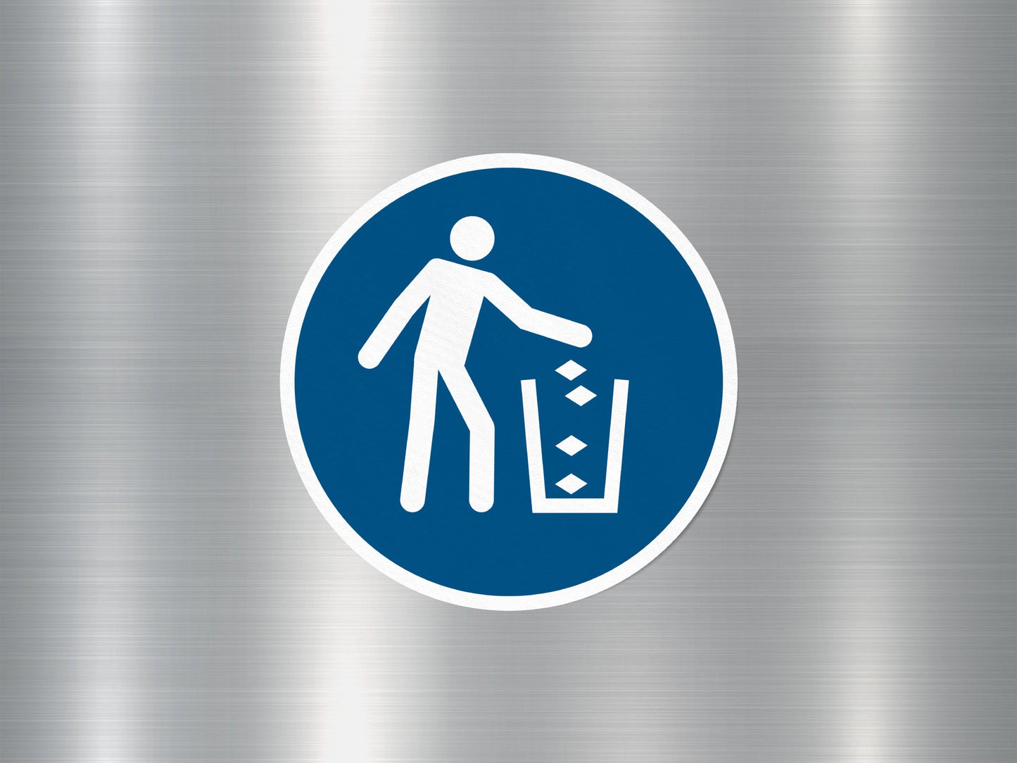 Waste Litter Sign Sticker