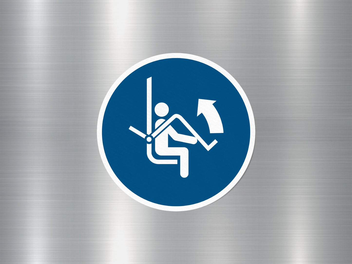 Open Safety Bar of Chairlift Sign Sticker