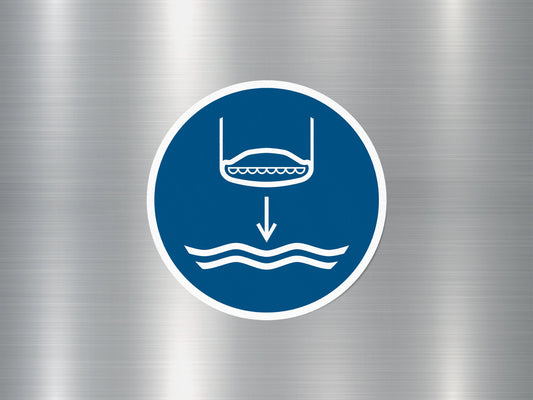 Lower Lifeboat Sign Sticker