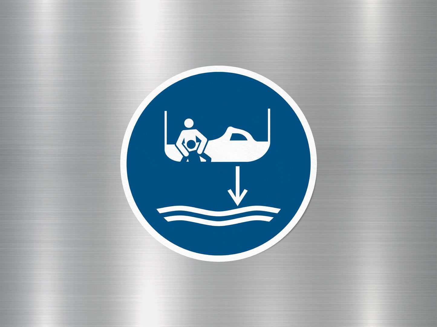 Lower Rescue Boat Sign Sticker