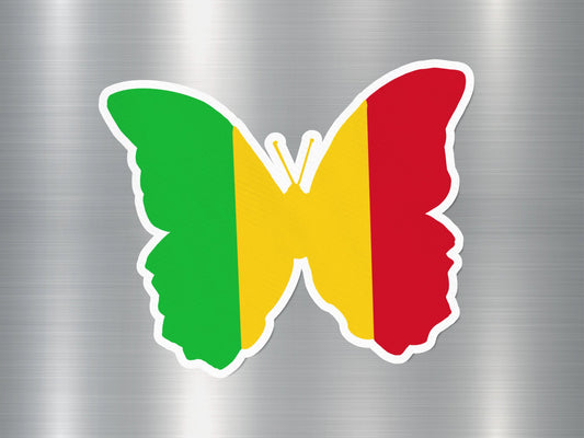 Mali Butterfly Flag Sticker