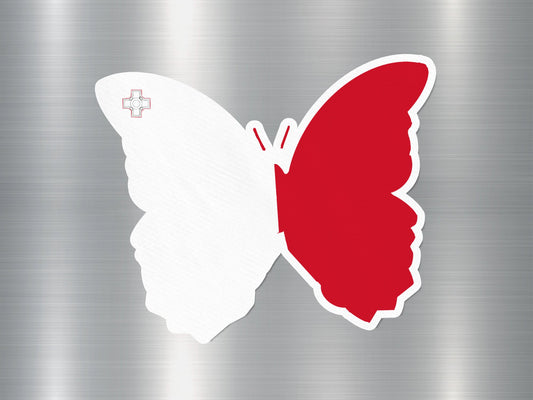 Malta Butterfly Flag Sticker