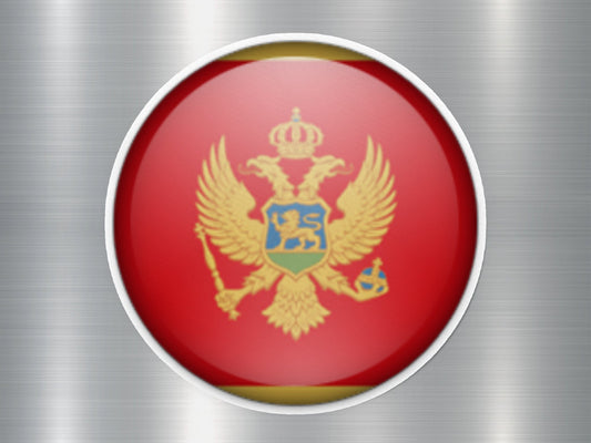 Wholesale Montenegro Button Flag Sticker