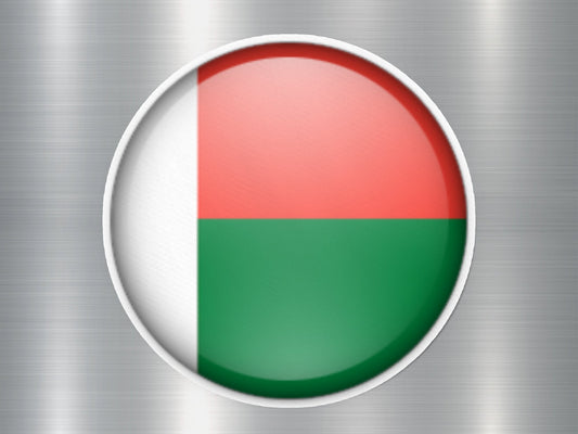 Wholesale Madagascar Button Flag Sticker