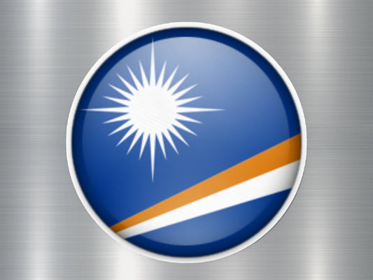 Wholesale Marshall Island Button Flag Sticker